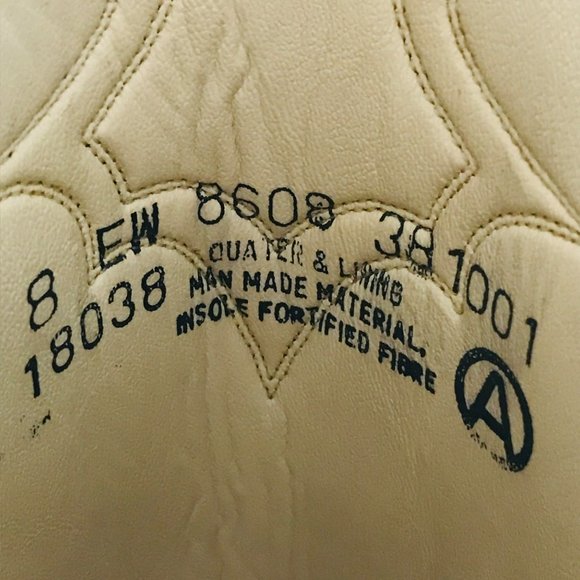 Vintage Dingo Acme Cowboy Western Boots Mens Sz 8 EW Gray Leather Campus - Picture 3 of 11